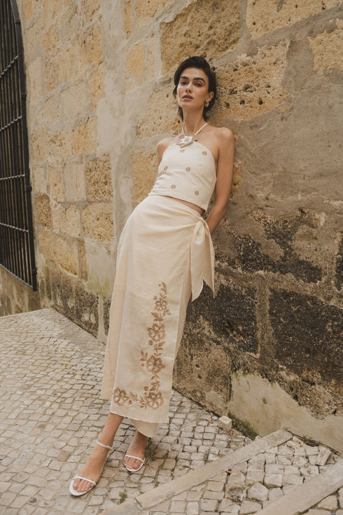 Falda Pareo Inamorata Cream